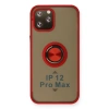 Newface iPhone 12 Pro Max Kılıf Montreal Yüzüklü Silikon Kapak