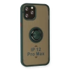 Newface iPhone 12 Pro Max Kılıf Montreal Yüzüklü Silikon Kapak