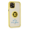 Newface iPhone 12 Pro Max Kılıf Montreal Yüzüklü Silikon Kapak