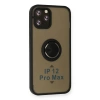 Newface iPhone 12 Pro Max Kılıf Montreal Yüzüklü Silikon Kapak