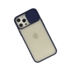 Newface iPhone 12 Pro Max Kılıf Palm Buzlu Kamera Sürgülü Silikon