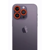 Newface iPhone 12 Pro Max Neon Fosforlu Kamera Lens - Turuncu
