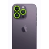 Newface iPhone 12 Pro Max Neon Fosforlu Kamera Lens - Yeşil