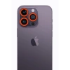 Newface iPhone 12 Pro Neon Fosforlu Kamera Lens - Turuncu