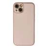 Newface iPhone 13 Kılıf Coco Deri Silikon Kapak - Pudra