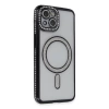Newface iPhone 13 Kılıf Joke Simli Magneticsafe Kılıf - Siyah