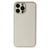 Newface iPhone 13 Pro Kılıf Coco Deri Silikon Kapak - Beyaz