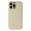 Newface iPhone 13 Pro Kılıf Coco Deri Silikon Kapak - Gold