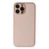 Newface iPhone 13 Pro Kılıf Coco Deri Silikon Kapak - Pembe