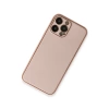 Newface iPhone 13 Pro Kılıf Coco Deri Silikon Kapak - Pembe