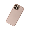 Newface iPhone 13 Pro Kılıf Coco Deri Silikon Kapak - Pudra