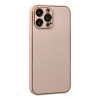 Newface iPhone 13 Pro Kılıf Coco Deri Silikon Kapak - Pudra