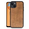 Newface iPhone 14 Kılıf Aras Deri Kapak - Taba