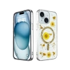Newface iPhone 14 Kılıf Daisy Simli Magsafe Kapak - Gold