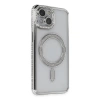 Newface iPhone 14 Kılıf Joke Simli Magneticsafe Kılıf - Gümüş