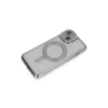 Newface iPhone 14 Kılıf Joke Simli Magneticsafe Kılıf - Gümüş