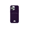 Newface iPhone 14 Pro Kılıf Kelvin Kartvizitli Silikon - Derin Mor