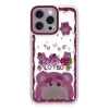 Newface iPhone 14 Pro Kılıf Sweet Desenli Silikon Kapak - Pembe