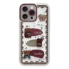 Newface iPhone 14 Pro Kılıf Sweet Desenli Silikon Kapak - Şeffaf
