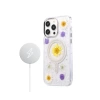 Newface iPhone 14 Pro Max Flower Magsafe Kapak - Krem