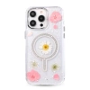 Newface iPhone 14 Pro Max Flower Magsafe Kapak - Pembe