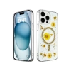 Newface iPhone 14 Pro Max Kılıf Daisy Simli Magsafe Kapak - Gold