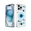 Newface iPhone 14 Pro Max Kılıf Daisy Simli Magsafe Kapak - Mavi