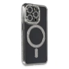 Newface iPhone 14 Pro Max Kılıf Joke Simli Magneticsafe Kılıf - Gri