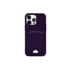 Newface iPhone 14 Pro Max Kılıf Kelvin Kartvizitli Silikon - Derin Mor