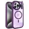 Newface iPhone 14 Pro Max Kılıf Teleskop Lens Magsafe Silikon Kapak - Derin Mor