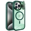 Newface iPhone 14 Pro Max Kılıf Teleskop Lens Magsafe Silikon Kapak - Koyu Yeşil