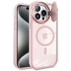Newface iPhone 14 Pro Max Kılıf Teleskop Lens Magsafe Silikon Kapak - Pembe