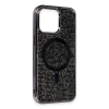 Newface iPhone 15 Pro Max Kılıf Diamond Magsafe Kapak - Siyah