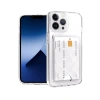 Newface iPhone 15 Pro Max Kılıf Kart Şeffaf Silikon - Şeffaf