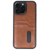 Newface iPhone 15 Pro Max Kılıf Sara Kartvizitli Deri Kılıf
