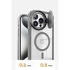 Newface iPhone 15 Pro Max Kılıf Teleskop Lens Magsafe Silikon Kapak - Derin Mor