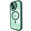 Newface iPhone 15 Pro Max Kılıf Teleskop Lens Magsafe Silikon Kapak - Koyu Yeşil
