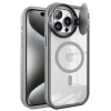 Newface iPhone 15 Pro Max Kılıf Teleskop Lens Magsafe Silikon Kapak - Titan Gri