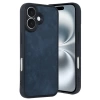 Newface iPhone 16 Kılıf Aras Deri Kapak - Lacivert