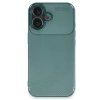 Newface iPhone 16 Kılıf Auto Focus Karbon Kapak - Koyu Yeşil