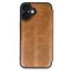 Newface iPhone 16 Kılıf Flip Cover - Taba
