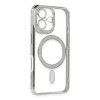 Newface iPhone 16 Kılıf Joke Simli Magneticsafe Kılıf - Gümüş