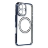 Newface iPhone 16 Kılıf Joke Simli Magneticsafe Kılıf - Lacivert
