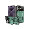 Newface iPhone 16 Kılıf Joy Lens Standlı Kapak - Koyu Yeşil