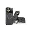 Newface iPhone 16 Kılıf Joy Lens Standlı Kapak - Koyu Yeşil