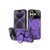 Newface iPhone 16 Kılıf Joy Lens Standlı Kapak - Mor