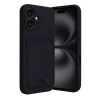 Newface iPhone 16 Kılıf Kelvin Kartvizitli Silikon - Siyah
