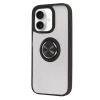 Newface iPhone 16 Kılıf Montreal Yüzüklü Silikon Kapak - Siyah