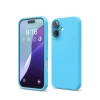 Newface iPhone 16 Kılıf Nano içi Kadife Silikon - Mavi