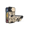 Newface iPhone 16 Kılıf Pars Lens Yüzüklü Silikon - Gold